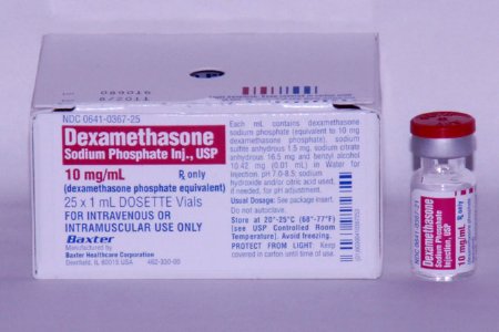 Dexamethasone Sodium Phosphate 10 mg / mL Injection Vial 1 mL (25/BX 40BX/CS) by Hikma Pharmaceuticals USA  ID 00641-0367-25